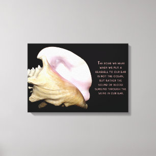 Seashell Sound Wrapped Canvas Print