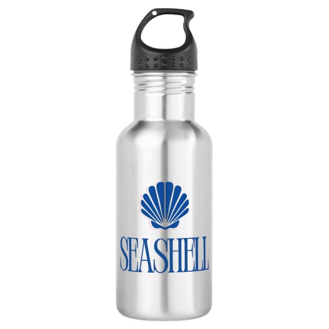 Seashell Stainless Steel Water Bottle (Front)