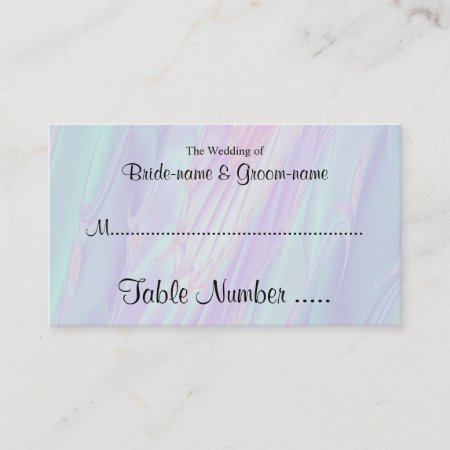 Seashell Style Pattern. Wedding Guest Seating Card