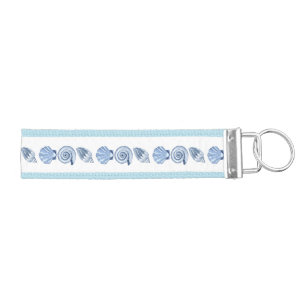 Seashell summer Blue Bow Preppy Key Chain