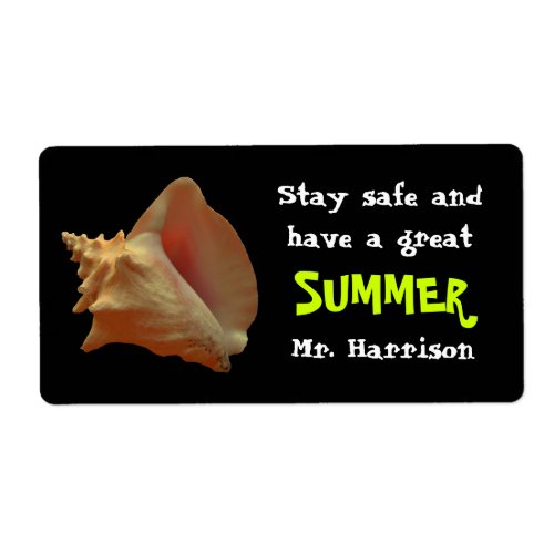 Seashell Summer Candy Bar Wrapper From Teacher Label