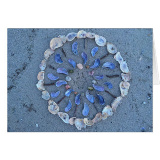 Seashell summer nature art mandala cards