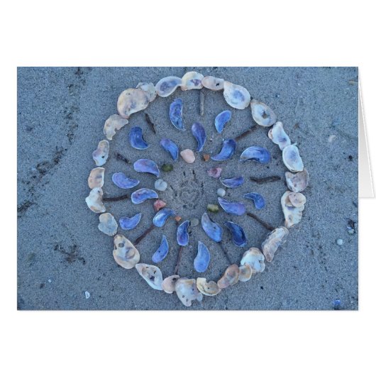 Seashell summer nature art mandala cards (Front Horizontal)