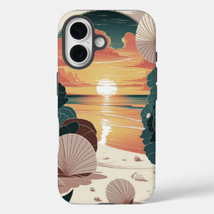Seashell Sunset Beach iPhone 16 Case