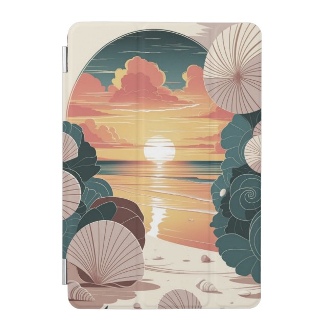 Seashell Sunset Beach iPad Mini Cover (Front)