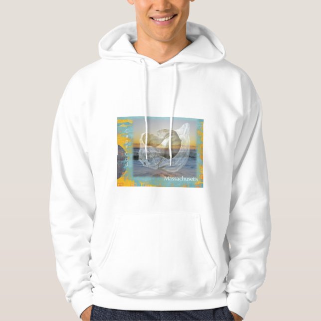 Seashell & Surf - Cape Cod Massachusetts Hoodie (Front)