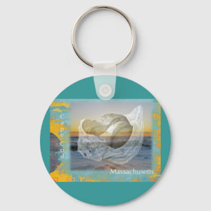 Seashell & Surf - Cape Cod Massachusetts Keychain