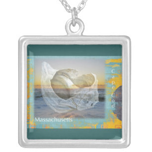 Seashell & Surf - Cape Cod Massachusetts Silver Plated Necklace