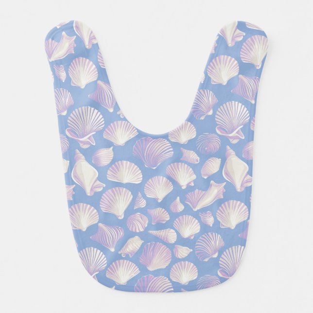 Seashell Symphony Baby Bib (Front)