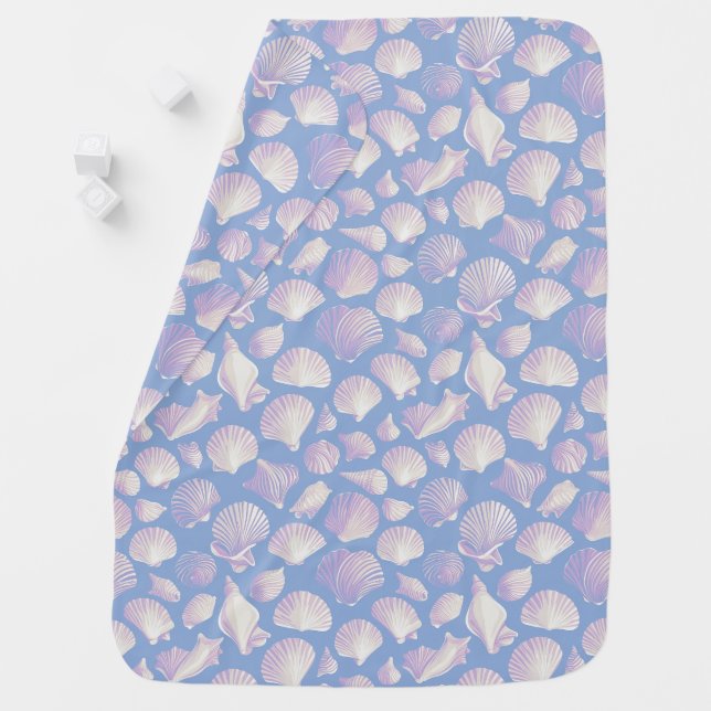 Seashell Symphony Baby Blanket (In Situ)
