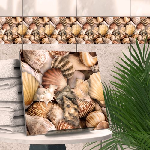 Seashell Symphony pattern Ceramic Tile