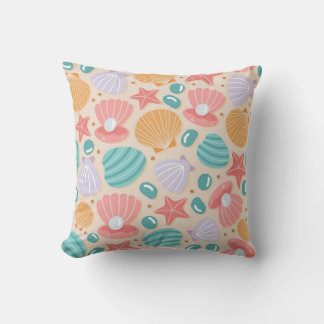 Seashell Symphony Throw Pillow
