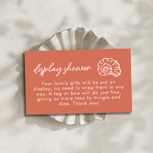 Seashell Terracotta Display Shower Bridal Shower Enclosure Card