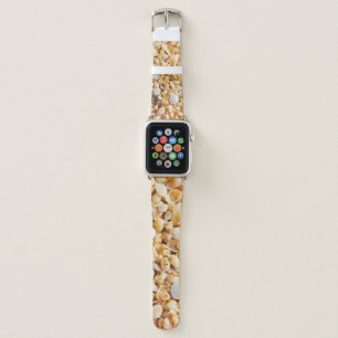 Seashell textured summer beach background. apple watch band