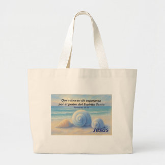 Seashell Tote with Romans Verse