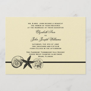 Seashell Treasures Wedding Invitation