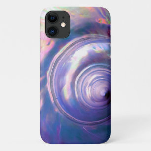 Seashell tropical opal mother of pearl look purple iPhone 11 case