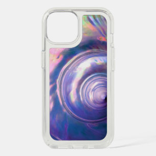 Seashell tropical opal mother of pearl look purple iPhone 15 case