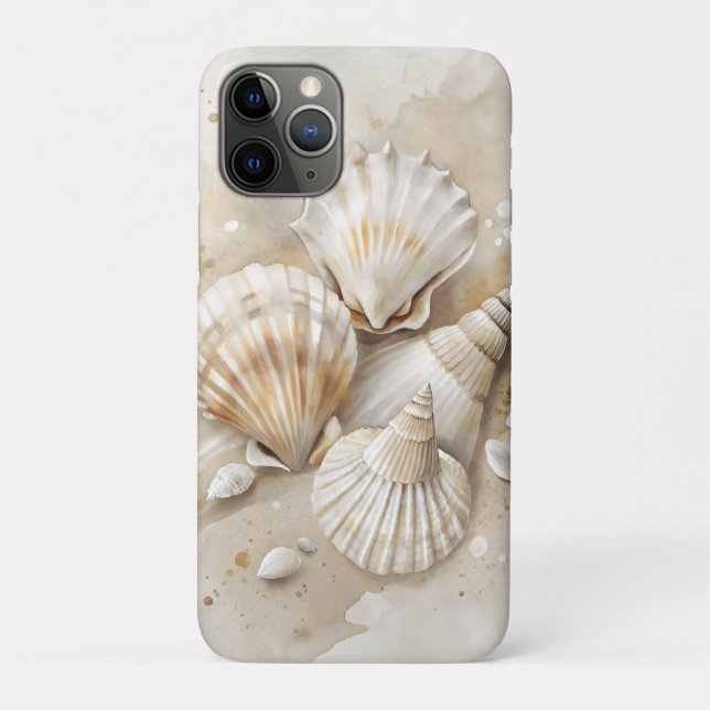 Seashell Watercolor Coastal  Case-Mate iPhone Case (Back)
