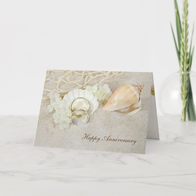 Seashell Wedding Anniversary Card (Front)