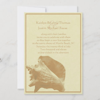 Seashell/ Wedding Invitation