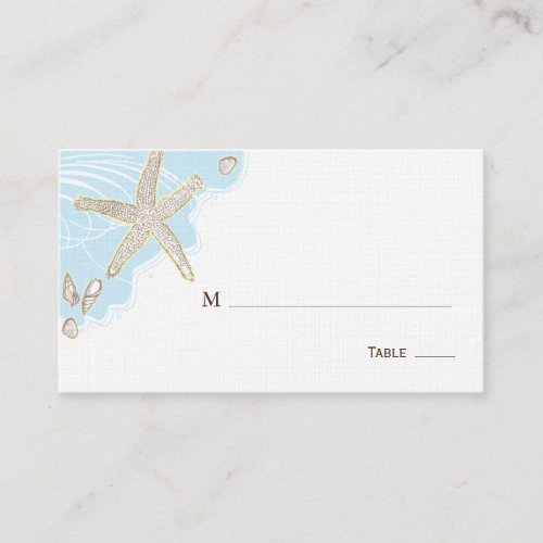 Seashell Wedding Table PlaceSeating Card