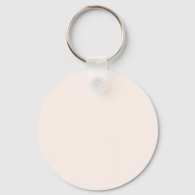 Seashell White FFF5EE - Option to Add Name Keychain (Front)