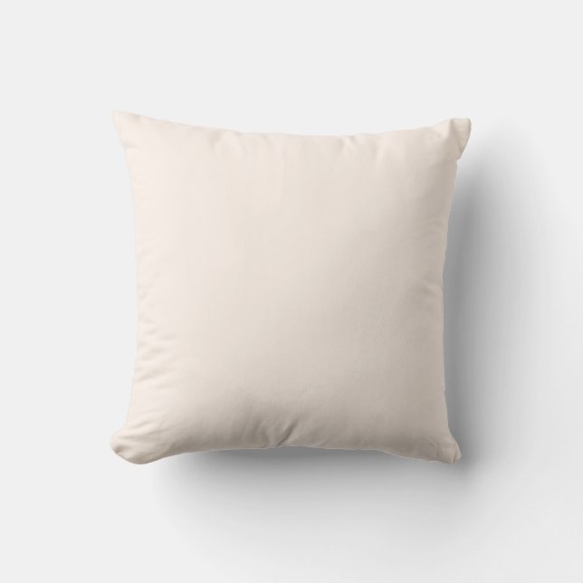 Seashell White FFF5EE - Option to Add Name Throw Pillow (Front)