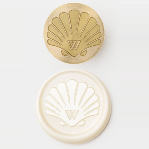 Seashell With Initial Wax Seal Stamp