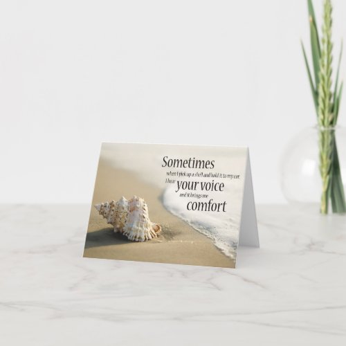 Seashell Your Voice Brings Me Comfort Card