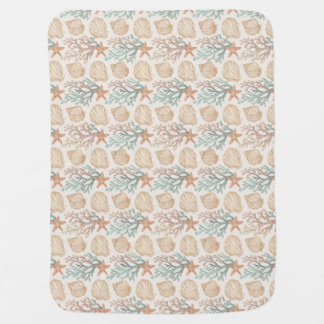 Seashells and Coral Baby Blanket