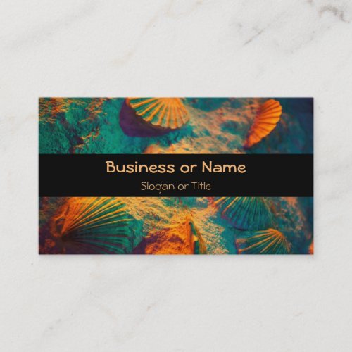 Seashells and Sand Beach Theme Business Card