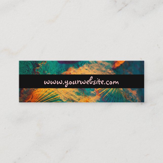 Seashells and Sand Mini Business Card (Front)