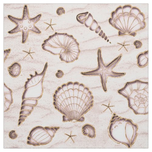 Seashells and Sand Pink ID782 Fabric