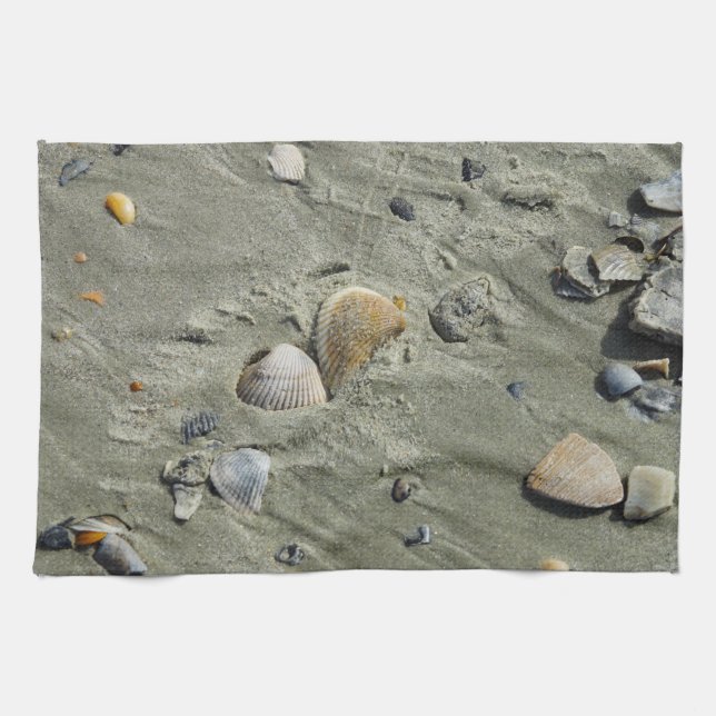 Seashells And Sand Towel (Horizontal)