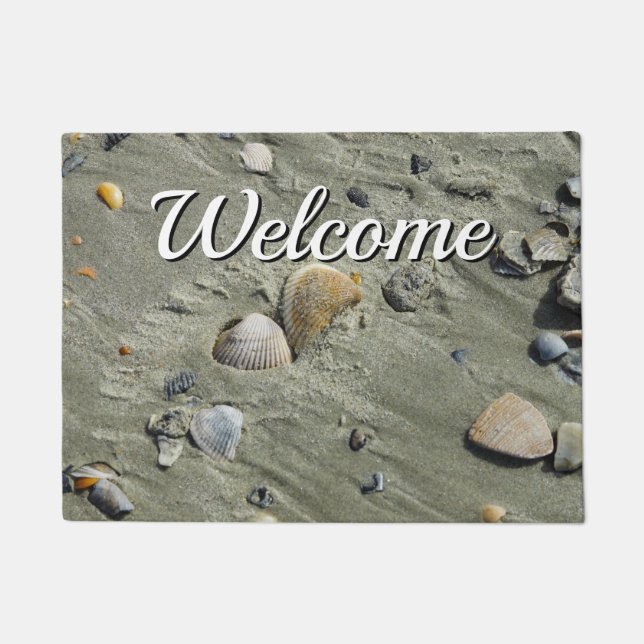 Seashells And Sand Welcome Doormat (Front)