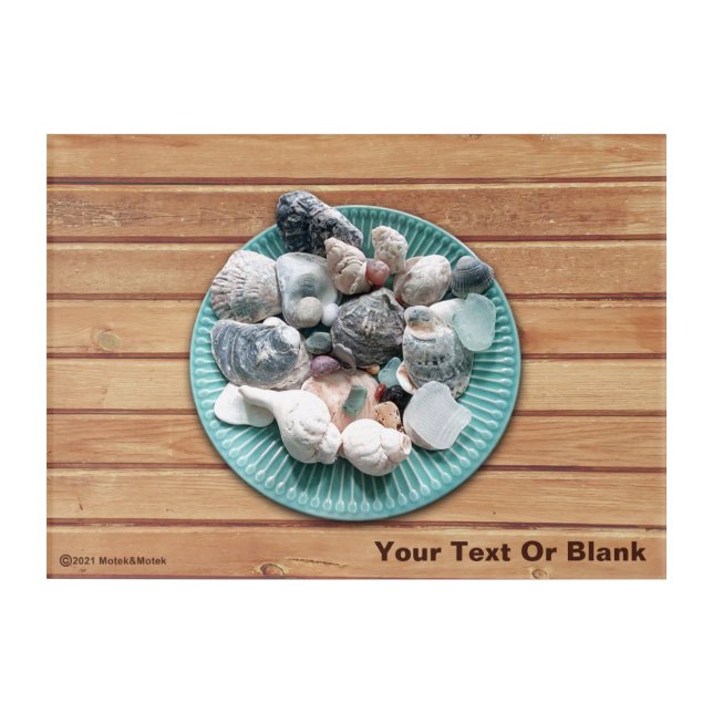 Seashells and Sea Glass Acrylic Print (Front)