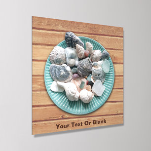 Seashells and Sea Glass Acrylic Print Photo Tile