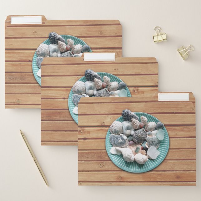 Seashells and Sea Glass File Folder (Set)