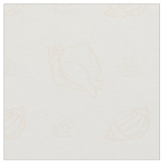 seashells and starfish fabric