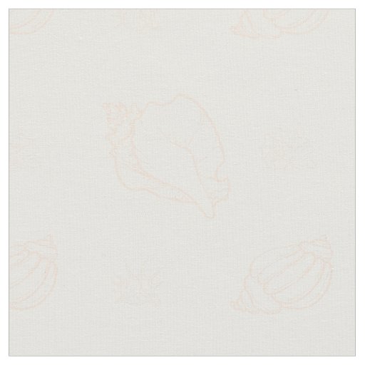 seashells and starfish fabric