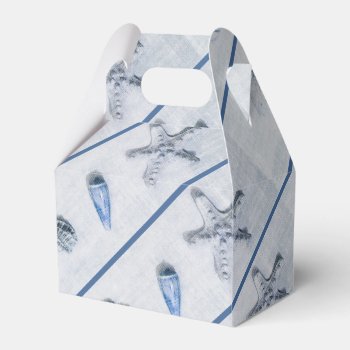 Seashells And Starfish Favor Boxes by justbecauseiloveyou at Zazzle