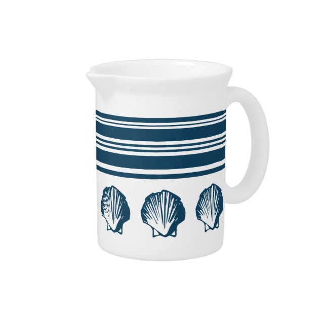 Seashells and stripes pitcher (Right)