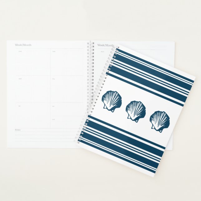 Seashells and stripes planner (Display)