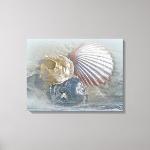 Seashells and Surf Canvas Print