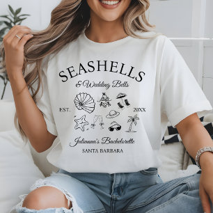 Seashells and Wedding Bells Bachelorette Bach Club T-Shirt