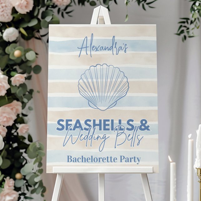 Seashells and Wedding Bells Bachelorette Foam Board (Creator Uploaded)