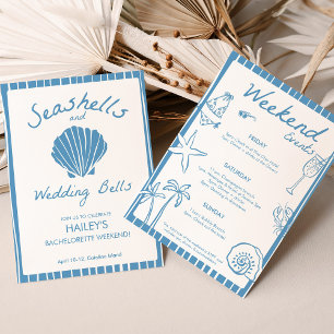 Seashells and Wedding Bells Bachelorette Invitation