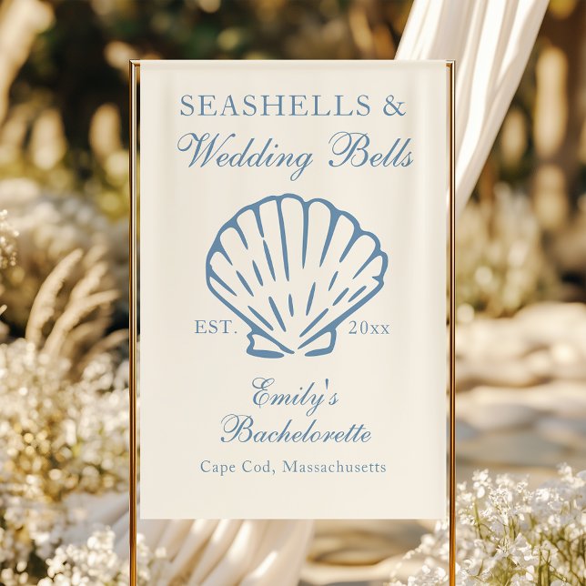 Seashells and Wedding Bells Bachelorette Party Banner (Creator Uploaded)