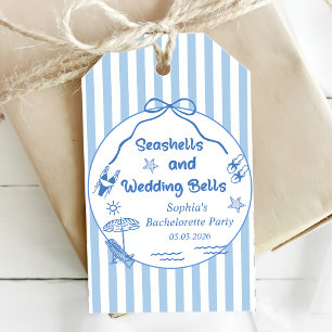 Seashells and Wedding Bells Bachelorette Party Gift Tags